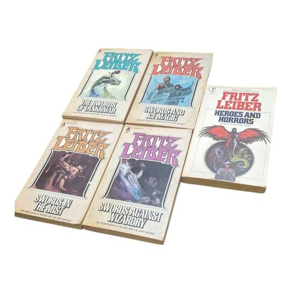 5 Vintage Fritz Leiber Fafhrd & The Gray Mousler Heroes Warriors Paperback Books - Picture 1 of 4